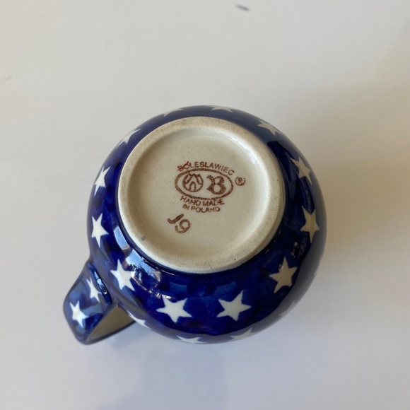 Boleslawiec Polish Pottery Stars and Stripes Creamer Collectible - Picture 3 of 6